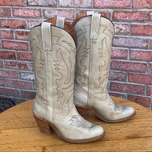 VINTAGE MISS CAPEZIO COWBOY BOOTS TAUPE EUC